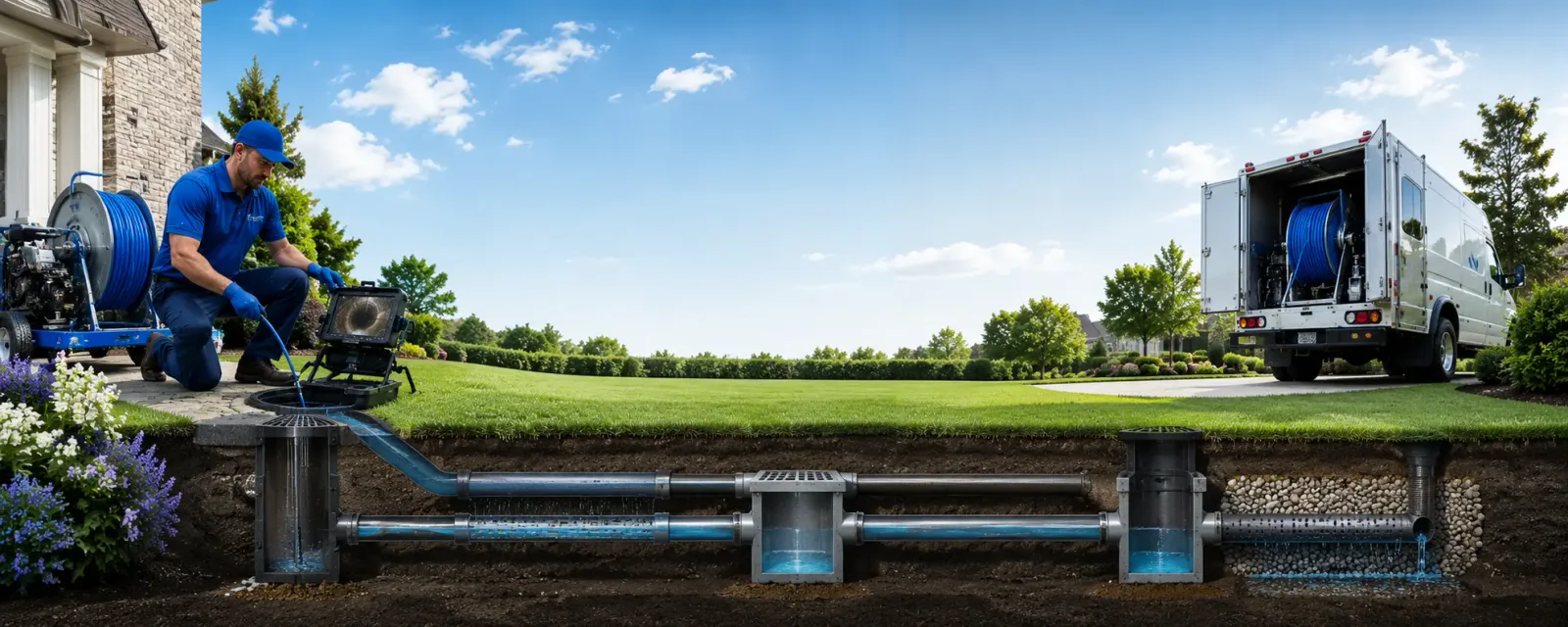Outdoor drain cleaning information for Milton, MA